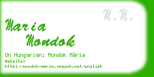 maria mondok business card